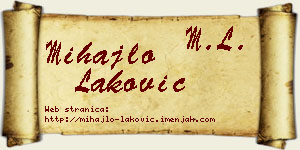 Mihajlo Laković vizit kartica